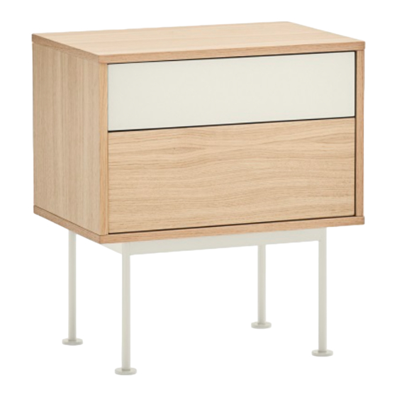 Teulat Yoko Bedside Table 2Dr Manual