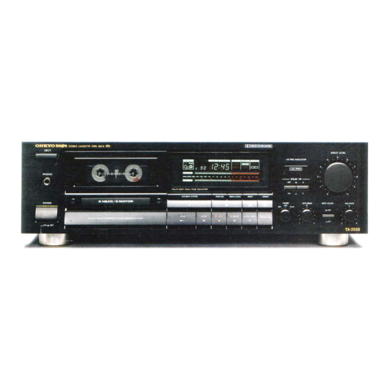 Onkyo TA-2550 Service Manual