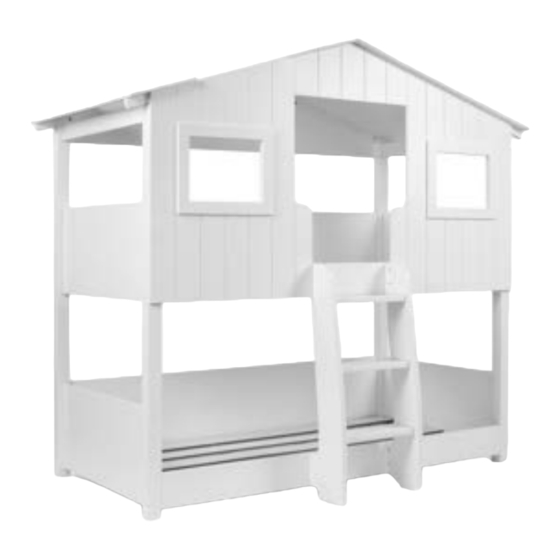 Happy Beds Willow White Wooden Treehouse Bunk Bed Assembly Instructions Manual