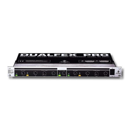 Behringer DUALFEX EX2200 Technical Specifications