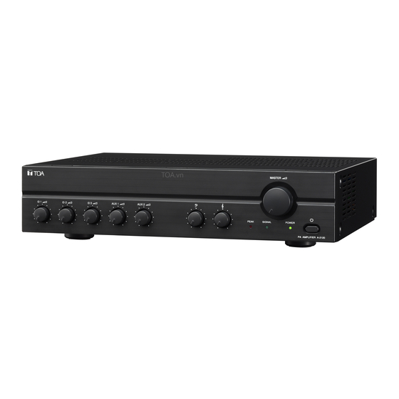 Toa A-2120DT Series Instruction Manual