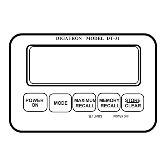 Digatron DT-31K Operating Instructions