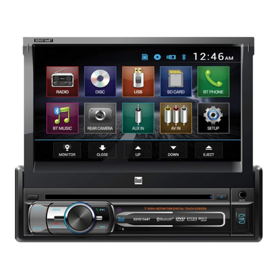 Dual XDVD156BT Installation & Owner's Manual