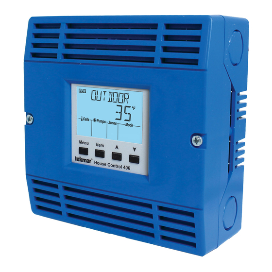 Tekmar tekmarNet 2 House Control 406 Installation & Operation Manual