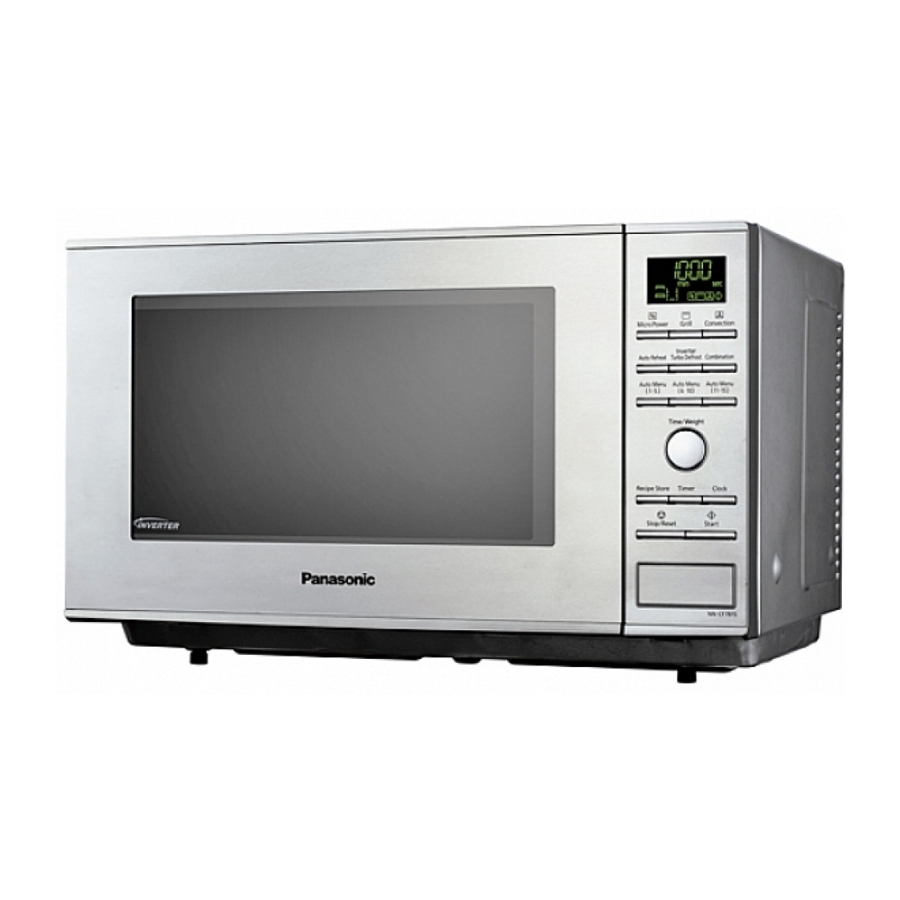 Panasonic NN-CF770M, NN-CF781S - Convection Microwave Oven Household Use Only Manual