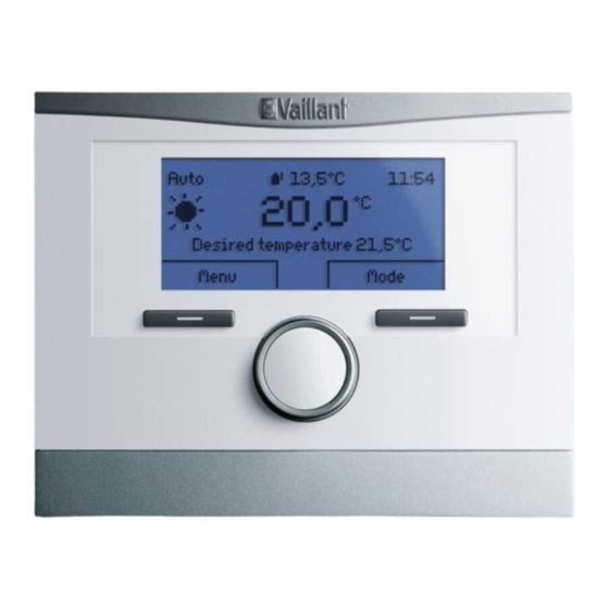 Vaillant multiMATIC VRC 700f/4 Operating Instructions Manual