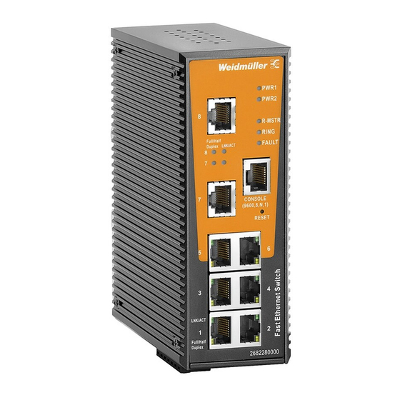 Weidmüller IE-SW-AL08M-8TX Hardware Installation Manual