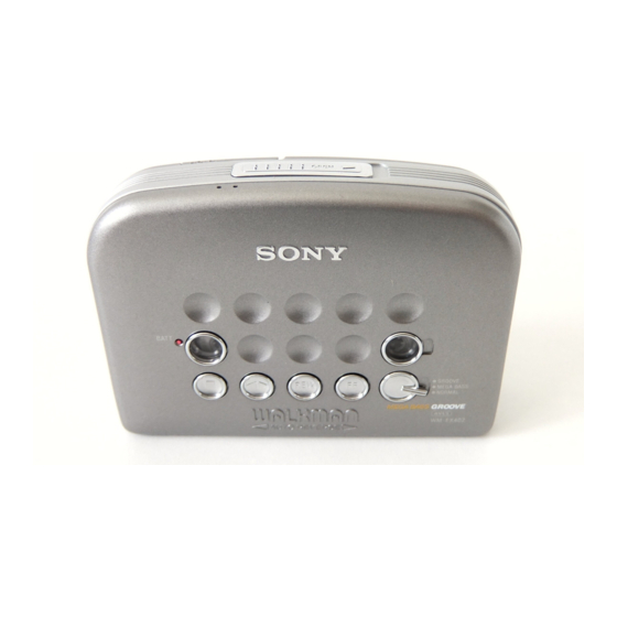 Sony WM-EX402 Service Manual