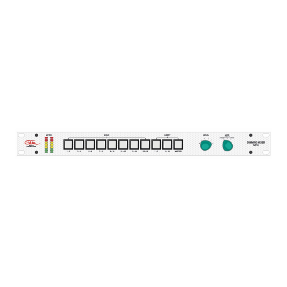 Stam Audio SA-16 User Manual