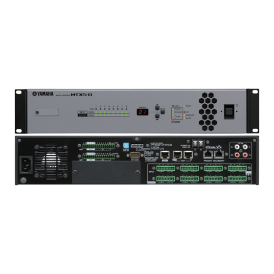 Yamaha MTX5-D System Setup Manual