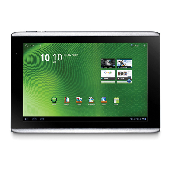 Acer ICONIA Tab A500 16GB Manuals
