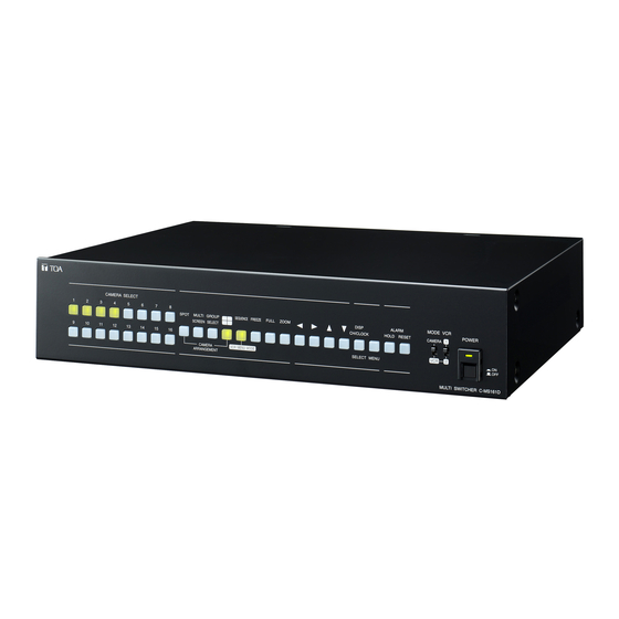 Toa C-MS161D Quick Manual