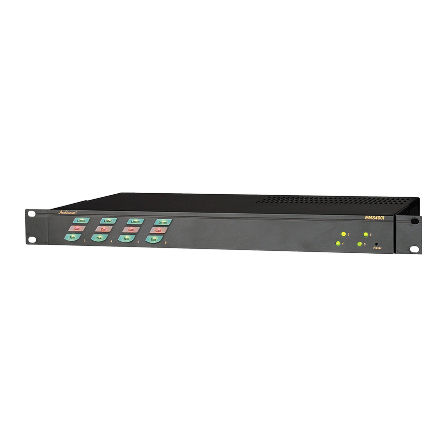 Telex Audiocom EMS-4001 User Instructions