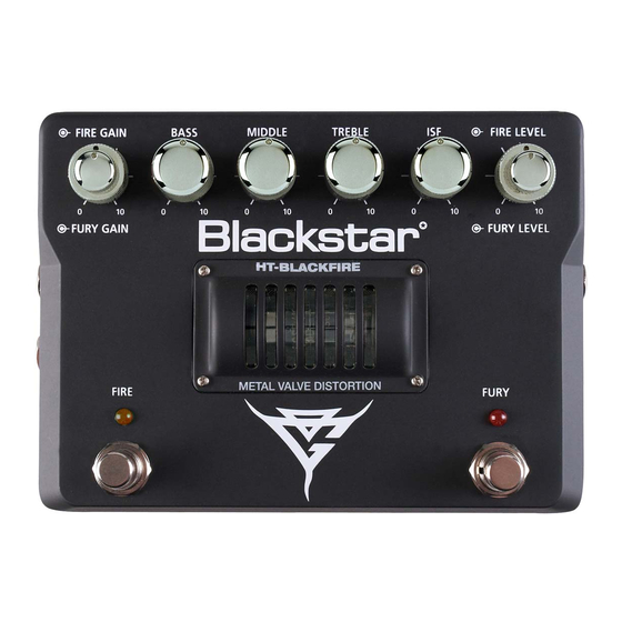 Blackstar HT-BLACKFIRE Owner's Manual