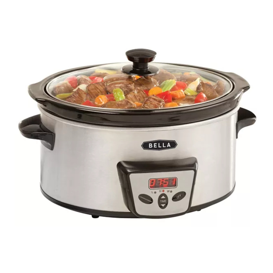 User manual Bella 5qt Programmable Slow Cooker with Dipper (English - 32  pages)