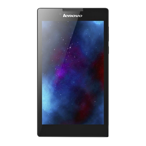 Lenovo TAB 2 A7 Safety, Warranty & Quick Start Manual