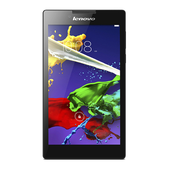 Lenovo TAB 2 A7 Safety, Warranty & Quick Start Manual