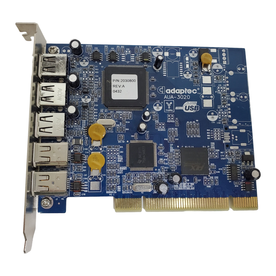 Adaptec DuoConnect AUA-3020 Install Manual