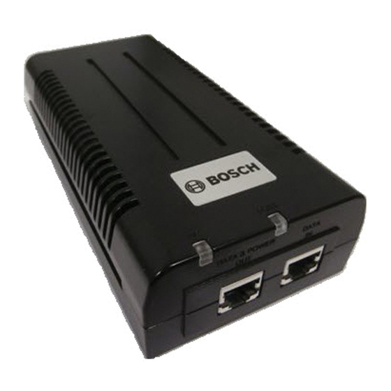 Bosch Security PoE midspans Installation Manual