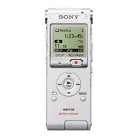 Sony ICD-UX200WHT - Digital Flash Voice Recorder Specifications