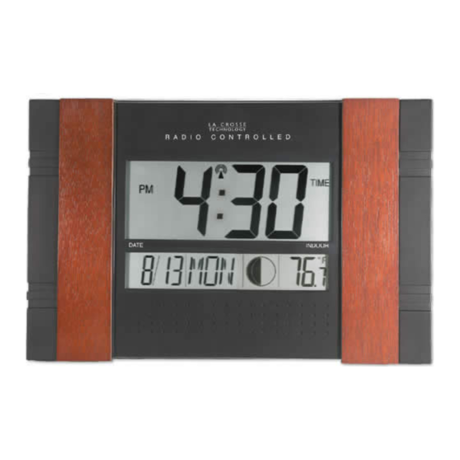 La Crosse Technology WS-8001U - Radio Controlled Clock with Moon Phase Manual