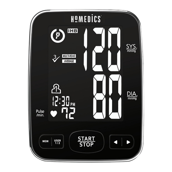HoMedics BPA-750-CA Instruction Manual And  Warranty Information