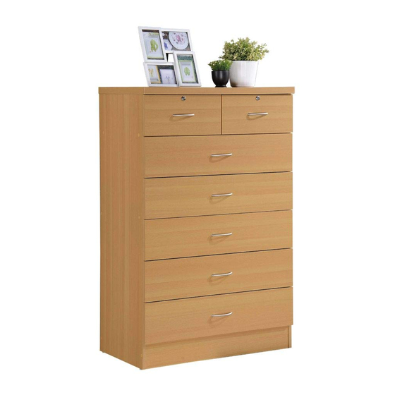 Hodedah HI70DR-A Assembly Instructions Manual