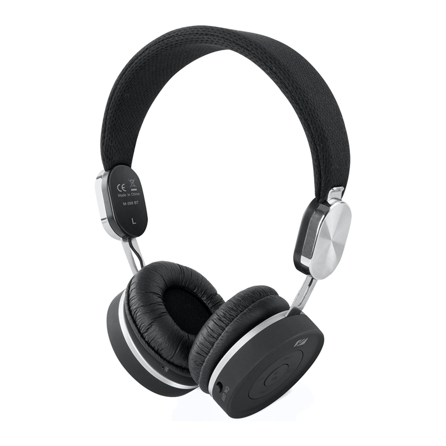 Muse M-268 BT - Wireless Bluetooth Stereo Headphone Manual
