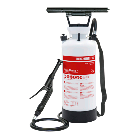 Birchmeier Foam-Matic 5 P Operating Instructions Manual