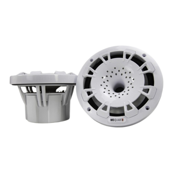 MB QUART NAUTIC NH1-116W Quick Start Installation Manual