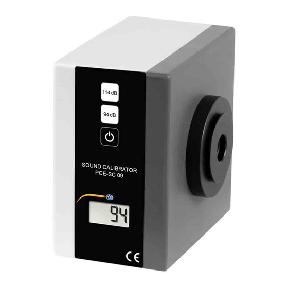 PCE Instruments PCE-SC 09 User Manual