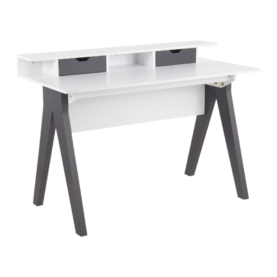 LumiSource Wishbone Desk OFD-WISH Series Assembly Instructions Manual