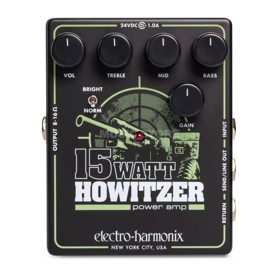 Electro-Harmonix 15Watt Howitzer Quick Start Manual
