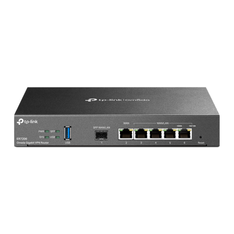 TP-Link TL-ER7206 - Omada Gigabit VPN Router Manual