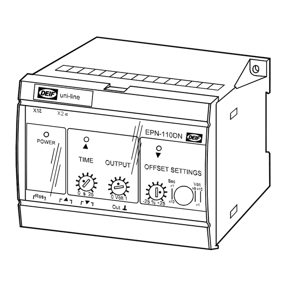 Deif EPN-110DN Installation And Start-Up Instructions