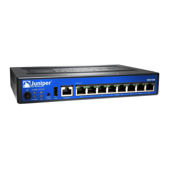 Juniper SRX100B Quick Start Manual