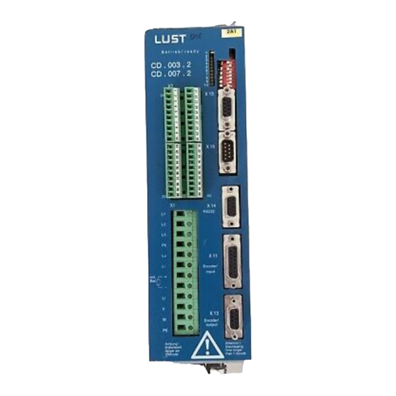 Lust CD 1 Series Service Instructions Manual