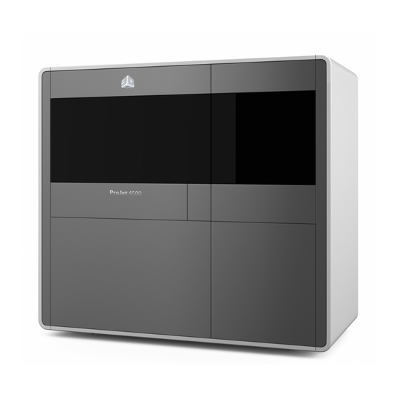 3D Systems ProJet 4500 Quick Reference Manual