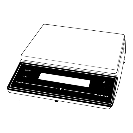 Sartorius Basic Series Installation And Operating Instructions Manual