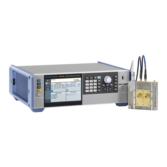 Rohde & Schwarz AREG100A User Manual