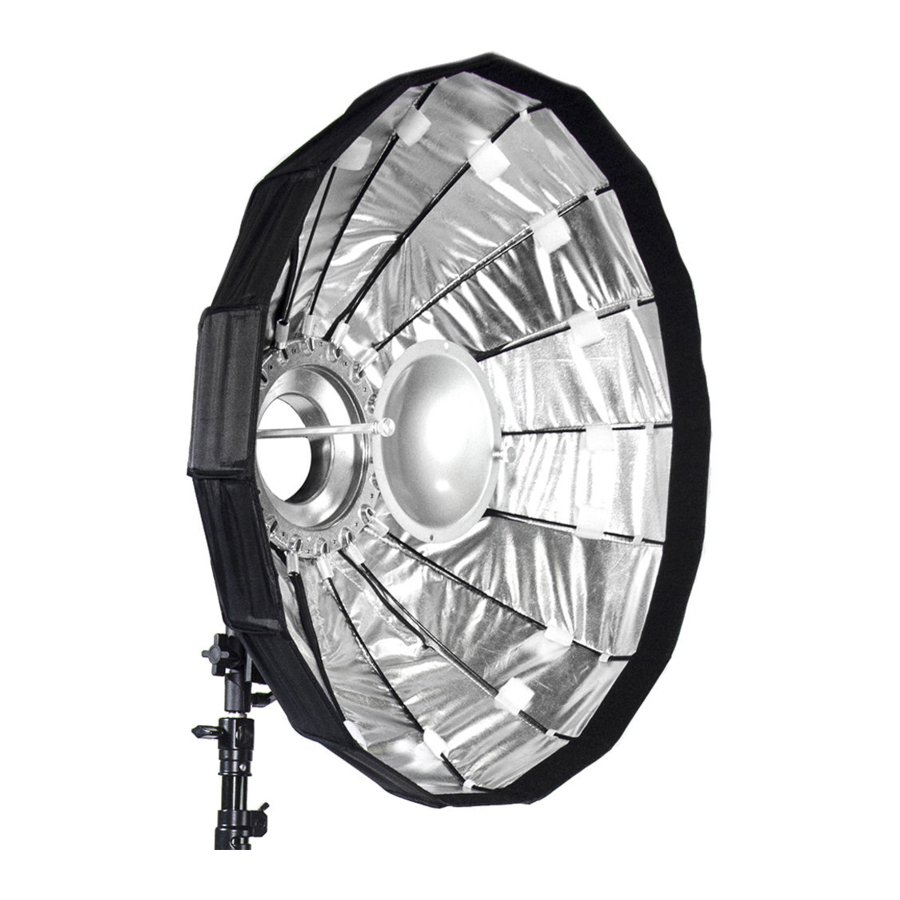 Savage MODMASTER COLLAPSIBLE FABRIC BEAUTY DISH Assembly & Usage Instructions