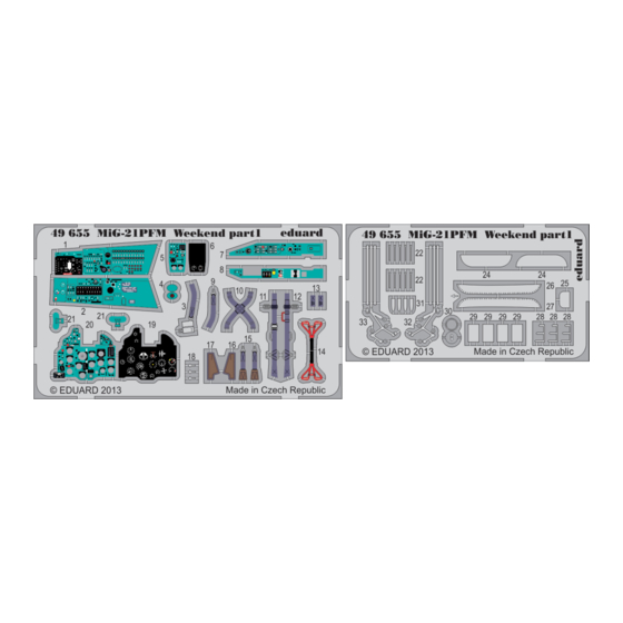 Eduard MiG-21PFM Weekend Quick Start Manual