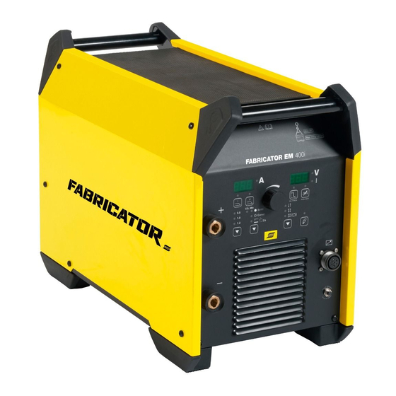 ESAB Fabricator EM 400i Instruction Manual