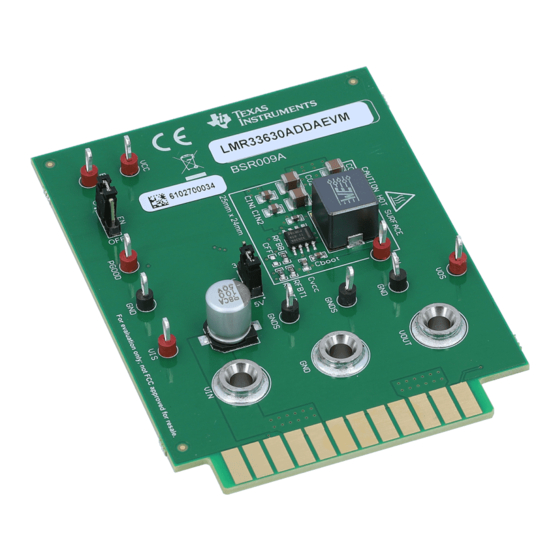 Texas Instruments LMR33630EVM User Manual
