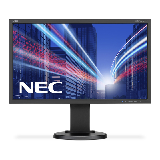 NEC MultiSync E224Wi-BK User Manual