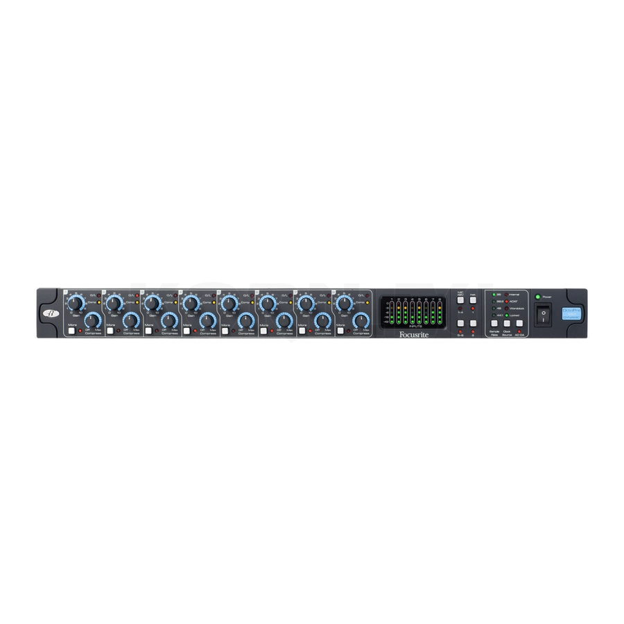 Focusrite OctoPre MkII Dynamic Manual
