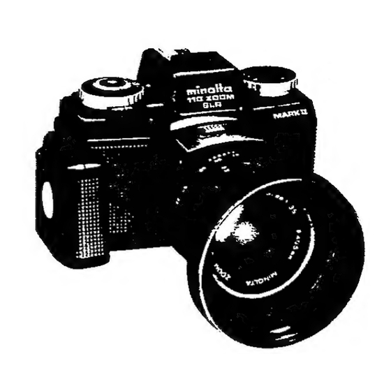 Minolta 110 ZOOM SLR MARK-II Service Manual