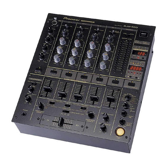 PIONEER DJM 600 - DJ MIXER 4 CHANNEL OPERATING INSTRUCTIONS MANUAL 