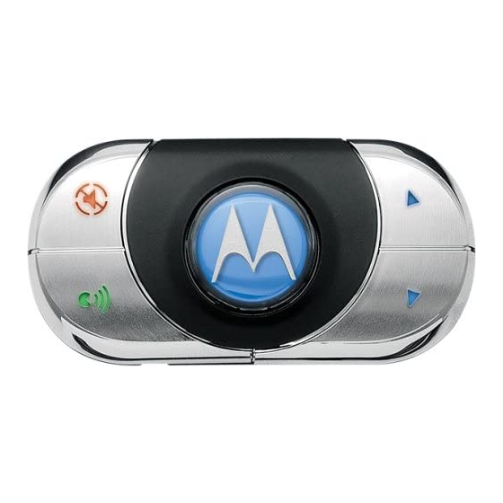 Motorola WIRELESS CAR KIT WITH BLUETOOTH HF850 Manual