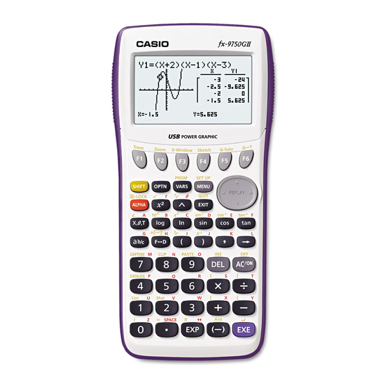 9750 gi Casio Graphing Calculator FX-9750GII Manual User's Guide GUIDE ONLY 